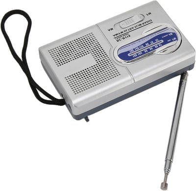 Draagbare Radio - Zakradio Transistor - Reizen Buiten - Krachtige Ontvangst - 11 x 7 x 3 cm - Zilvergrijs