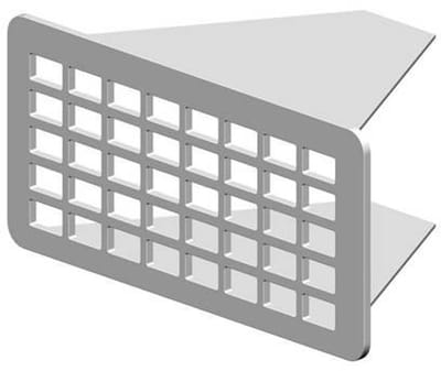 RenoFix Renovatierooster – Ventilatierooster voor gevels en kruipruimtes – Gevelrooster van RVS – Makkelijke montage – Stijlvolle uitstraling - Zilver