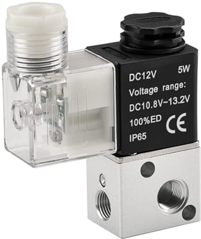 Elektrische Pneumatische Magneetklep 2V025-08 12VDC PT1/4 2/2-Weeg Normaal Gesloten