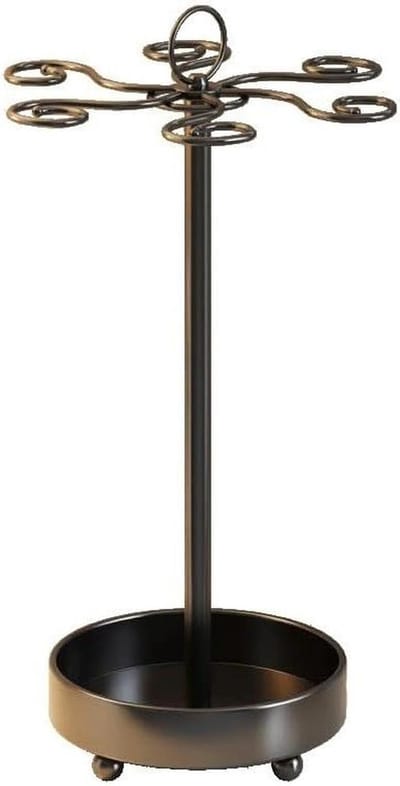 Mokken Opbergrek - Kopjeshouder Keuken - Aanrecht Organiseren - Gegalvaniseerd Stevig Gelast - 24 x 36 cm - Zwart
