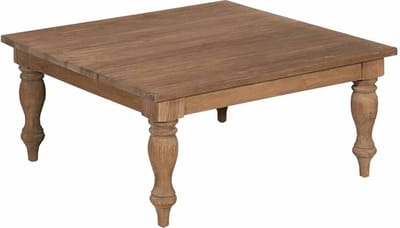 Tower Living Bologna Salontafel vierkant teakhout 100x100x45 cm - Naturel
