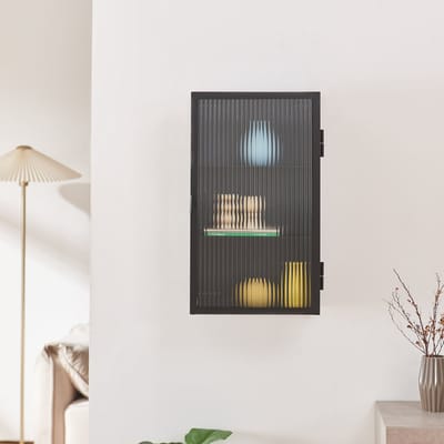 Wandkast Zundert 60x35x15 cm zwart [en.casa]
