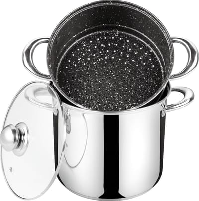 Royal Swiss Stoompan – Hoge Kwaliteit Couscouspot van RVS, 8L, Ø 22x19 cm – Duurzaam en Ideaal voor Perfect Gekookte Couscous