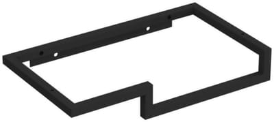 Saqu Rise fonteinframe met handdoekhouder rechts 40x23cm mat zwart