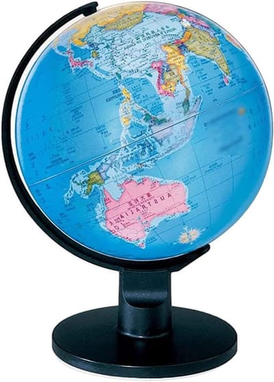 Educatieve Wereldbol - Aardbol Kantoor - Wereld Ontdekken - Beschrijfbaar Oppervlak - 15 cm Diameter - Meerkleurig