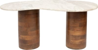Housecraft Living Peli Salontafel 84x48 cm Marmer/ Hout - Beige