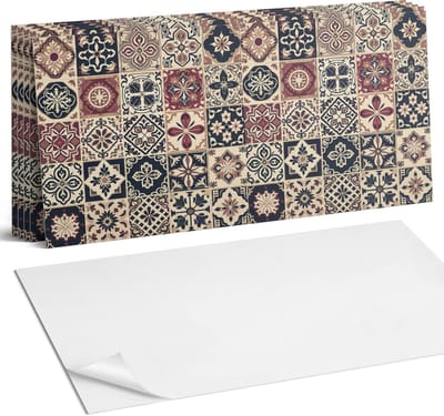 Coloray Plaktegels - Mozaïek tegelpatronen Wandtegel Zelfklevend - 60 cm x 30 cm - Zwart Plaktegels - 6 stuks - Rechthoek PVC Tegels - Plaktegels Keuken - Zelfklevende Vloertegels Badkamer - Vinyltegels Vloer Zelfklevend - Zelfklevende Wandtegels