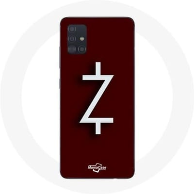 Case voor Samsung Galaxy A51 Ozark Seizoen 4 Logo Z Wit Rode Achtergrond