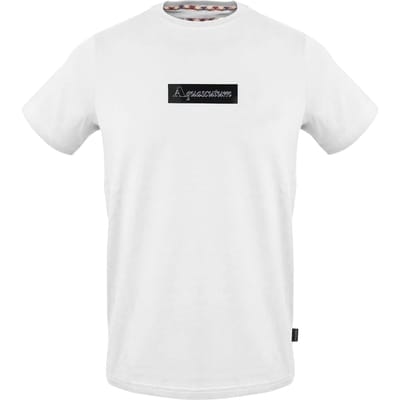 Aquascutum Heren Box Logo T-shirt (Wit)