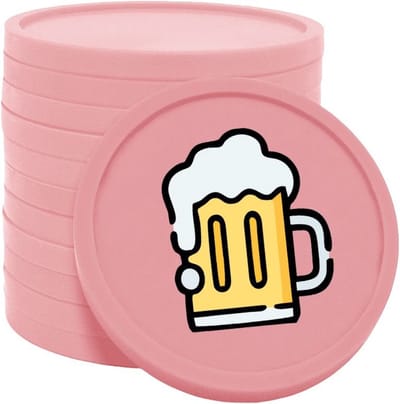 CombiCraft Biermunten / Consumptiemunten Baby roze - Ø29mm enkelzijdig bedrukt - 100 stuks