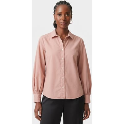 Brooks Brothers Balloon Sleeve Shirt Cotton Salmon Maat: S | Overhemden Outlet | Dames