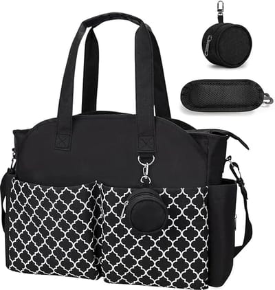 Luiertas rugzak-luiertas-luier organizer-luiertas, multifunctionele luiertas-grote waterdichte luiertas met fopspeenzak voor luiers en alle babyaccessoires - zwart - 40x15x29cm