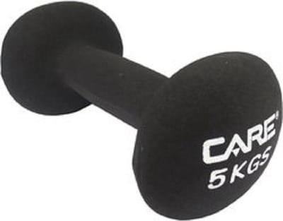 Care Fitness dumbell set - 2 x 5 kg - zwart - neopreen