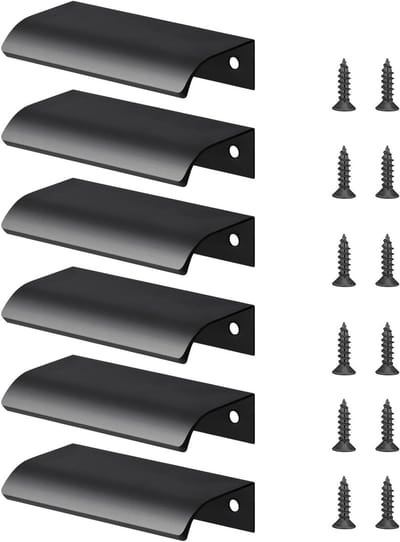 Set van 6 Verborgen Keukenhandgrepen voor Lades en Kasten - Aluminium Handgrepen voor Meubels en Schoenkasten