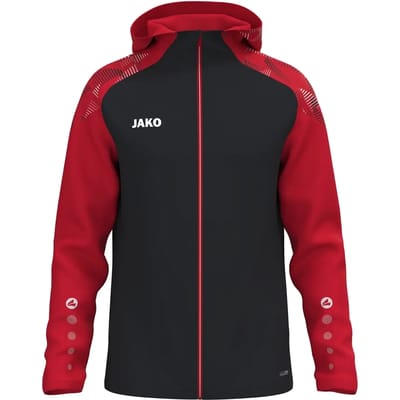 Jako Sonic Jas Met Kap Kinderen - Zwart / Rood | Maat: 128