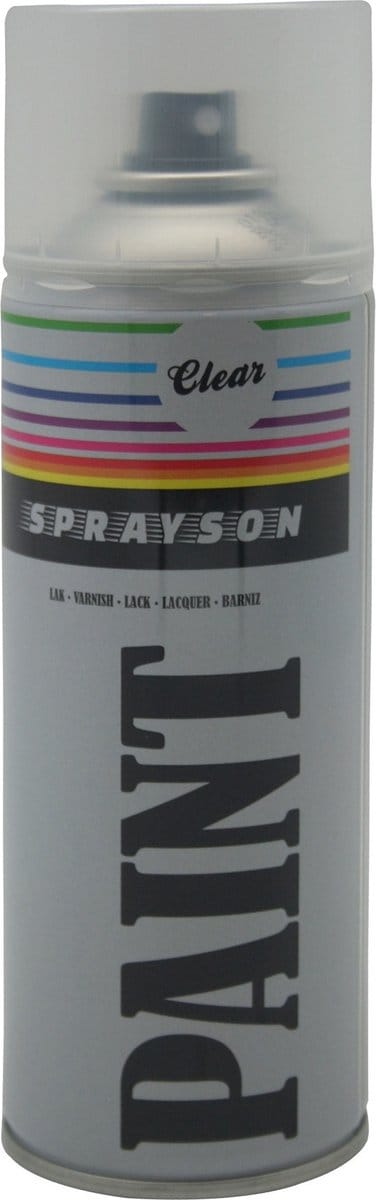 Sprayson Blanke lak spuitbus - sneldrogend - 400 ml - binnen en buiten gebruik