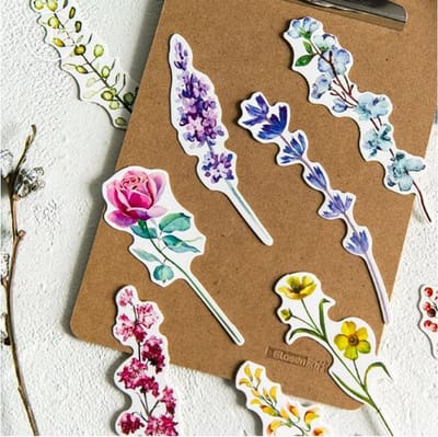 ProductGoods - 30x luxe bloemen boekenleggers - Boekenhouder