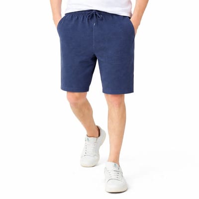 ROSS CAMP korte broek heren - shorts katoen - broeken volwassenen - sportbroek - short - Indigo - S