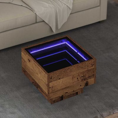 vidaXL - Salontafel - Oud - hout - 40 - x - 40 - x - 30 - cm