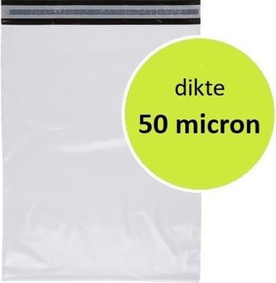 50 stuks - Verzendzakken (S) 230 x 325 mm – 50 micron (kleding webshop)