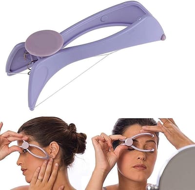 Ontharingsapparaat - Gezichtsepilator - Draadepilator - Handmatig - Systeem voor het verwijderen van wenkbrauw-, gezichts- en lichaamshaar - Epilator - Paars