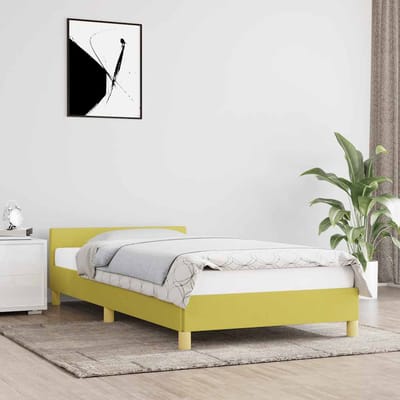 vidaXL - Bedframe - zonder - matras - 100x200 - cm - stof - groen