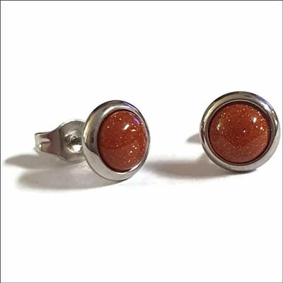 Rvs sieraden - Oorbellen -zandsteen oorbellen dames van 8mm - Tijdloos