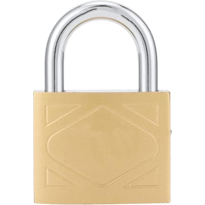Cadenas d'extérieur domestique à 3 clés, cadenas en laiton épais de taille moyenne pour porte d'armoire(50mm ) 50mm / 2in white