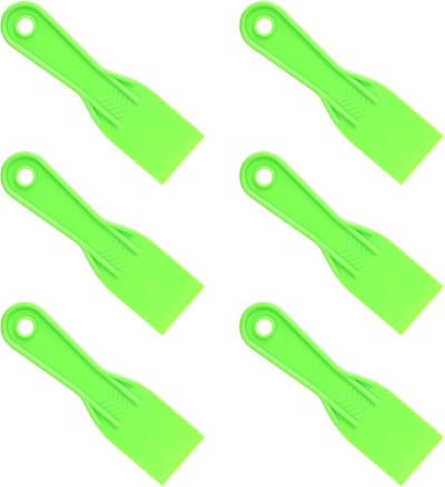 SnelShoppen - 6 Stuks Plastic Plamuurmes Flexibel Plamuur Schraper Wand Schraper Accessoire voor Reparatie Plamuur Stucwerk en Schilderen (Groen)