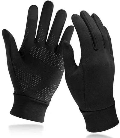 Handschoenen - Touchscreen Handschoenen - Handschoenen Winter - Sporthandschoenen voor Dames en Heren - Warme Winddichte Winterhandschoenen - Antislip - Volledige Vingers - voor Hardlopen, Autorijden en Fietsen - Zwart - S
