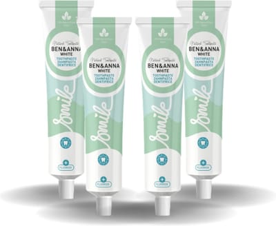 BEN&ANNA - Toothpaste Smile with Fluoride White - 75ml - 4 Pak