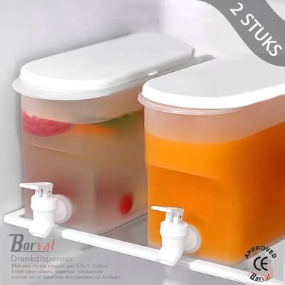 Drankdispenser met Kraantje - Waterdispenser - Limonadetap - Sapdispenser - Drink Bucket- 2 Stuks