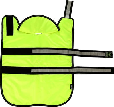Flamingo Winterjas Eisbär voor Honden - Fluo Geel - Maat 85 cm (A: 85 cm, B: 76-89,5 cm, C: 98,5-116,5 cm) - Ideaal voor Rottweiler, Duitse Dog, Sint Bernard, Leonberg en Mastiff.