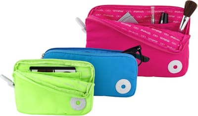 Reisset lichtgewicht fluo -portemonnee- briletui en make-up etui