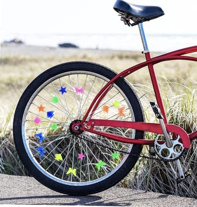 CHPN - Spaakkralen - Spookies - Glow in the dark Vlinders en visjes - 26 stuks - Hippe kinderfiets - kleurrijke fietskralen - Kinderfeestje - Cadeau - Opvallende fiets - Universeel