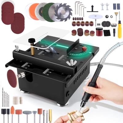HEZIVO® Tafelzaagmachine - Elektrische Zaagtafel - Tafelzaag - Verstelbaar 0-15 mm