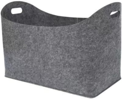 Vilt Zakken - Opbergmand Handvatten - Brandhout Opslag - Stevig Zacht Vilt - 55x30x40 cm - Grijs
