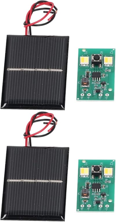 Zonne-energie Controlepaneel - Solar Lichtregelaar - Verlichting Installeren - 8 Lichtmodi - 2 LED - Niet gespecificeerd