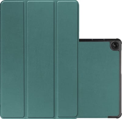 Hoes - Geschikt voor Lenovo Tab M10 (3e / 3rd generatie) - Dun & Stevig - Trifold Bookcase - Hard Cover - Hardcover Book Case - Tablet Hoesje - Donkergroen