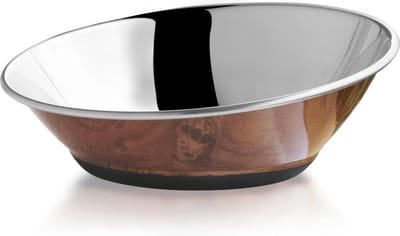 Adori Rvs Voerbak Non-Slip S Bruin - Kattenvoerbak - Ø15.5 cm