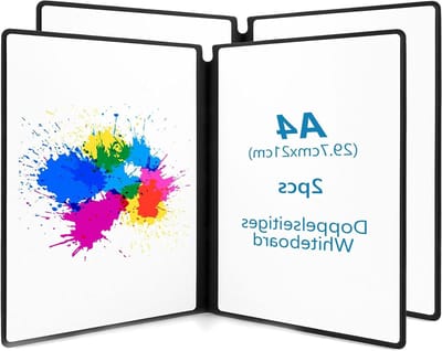 Set van 2 A4 Dubbelzijdige Whiteboards voor Creatief Schrijven en Presentaties