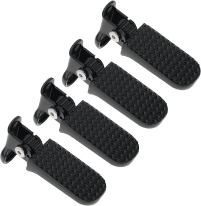 Set van 2 paar fietsvoetsteunen, 111 mm lang 76 x 37 mm pedalen aluminiumlegering antislip opvouwbaar voor mountainbike, Zwart