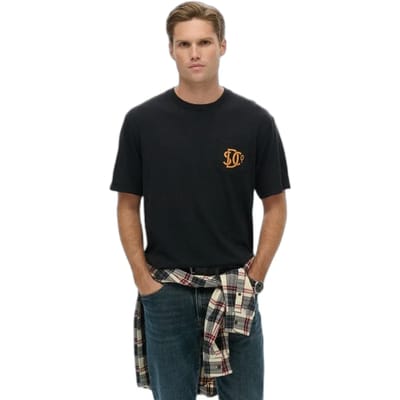 Superdry T-shirt Merchant Graphic Tee M1012288a Manor House Black Mannen Maat - XXL