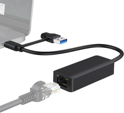 Netwerkadapter Laptop - Bekabelde Netwerkkaart - Snel Internet - Driver Proof Design - Compact Formaat - Zwart