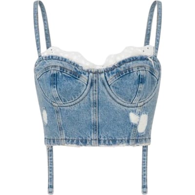 kano's en top vrouw Moschino Jeans - top denim 13,5 oz - blauw
