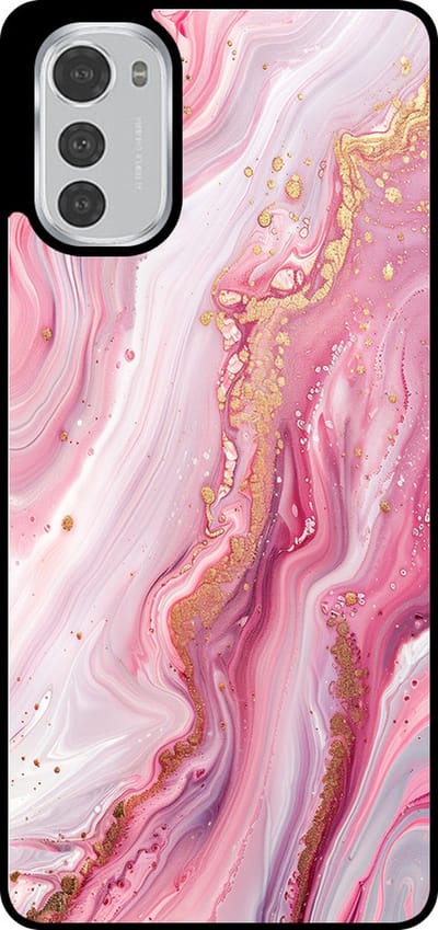 Smartphonica Telefoonhoesje Geschikt voor Motorola Moto E32 / E32s met marmer opdruk - TPU backcover case marble design - Roze geschikt voor Motorola Moto E32;Motorola Moto E32s