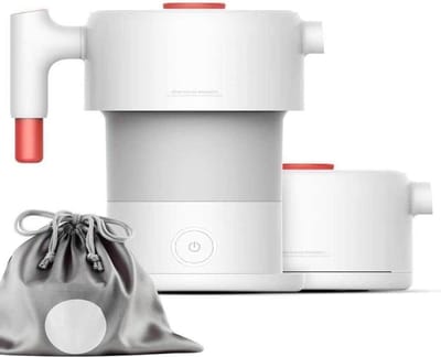 Opvouwbare Waterkoker - Reiswaterkoker Draagbaar - Koffie Thee Zetten - Automatische Uitschakeling - 600 ml - Wit