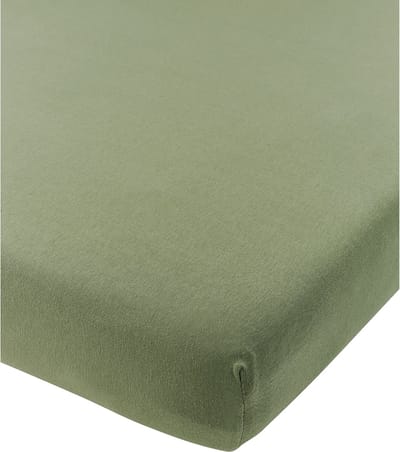 Meyco Baby Uni hoeslaken wieg - jersey - olive green - 40x80/90cm