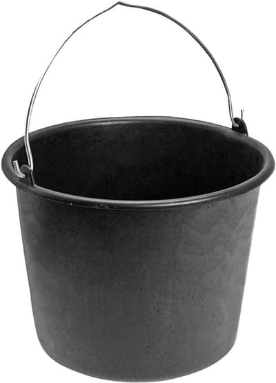 Bouwemmer - Werktuig emmer - Materiaal Transport - Metalen Handvat - 20 Liter - Grijs