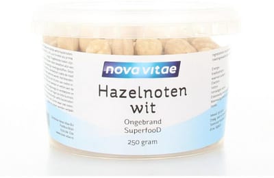 Nova Vitae - Hazelnoten - Wit - Ongebrand - Raw - 250 gram